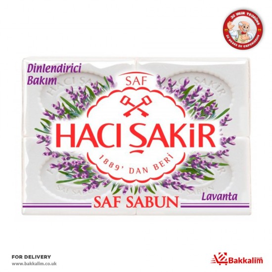 Hacı Şakir 175 Gr 4 Pcs Soothing Lavender Pure Soap - TURKISH ONLINE MARKET UK - £6.29