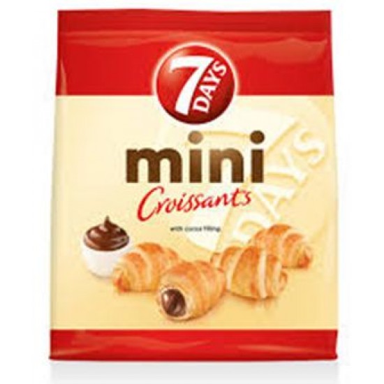7Days Mini Croissants With Cocoa Fillin 185 G - TURKISH ONLINE MARKET UK - £1.39