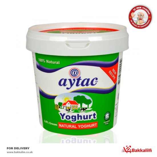 Aytac 1000 Gr 100% Natural Yoghurt 3.5% Cream - TURKISH ONLINE MARKET UK - £2.39