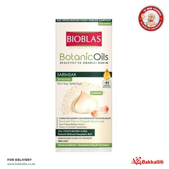 Bioblas  360ml Sarımsaklı Şampuan - TURKISH ONLINE MARKET UK - £5.29