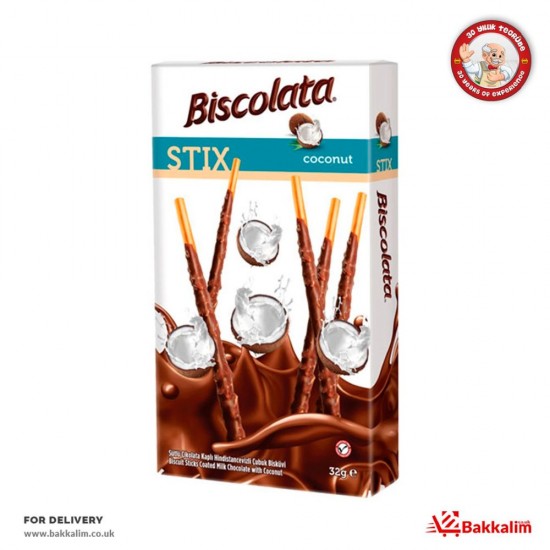 Biscolata 32 Gr Hindistan Cevizli Cikolatali Cubuk - TURKISH ONLINE MARKET UK - £0.99