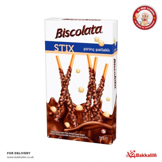 Biscolata 34 Gr Biscuits Sticks Coated Milk Chocolate With Crsipy Rice - TURKISH ONLINE MARKET UK - £1.29