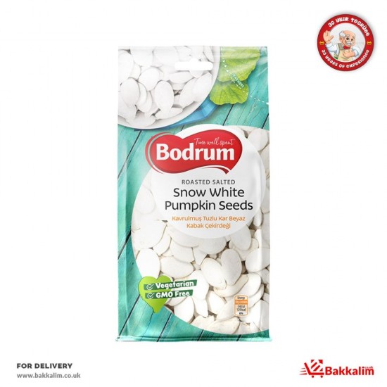 Bodrum 200 Gr Roasted Salted Snow White Pumpkin Seeds - TURKISH ONLINE MARKET UK - £2.49