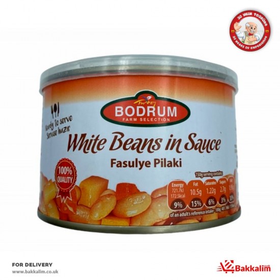 Bodrum 400 Gr White Beans In Sauce - TURKISH ONLINE MARKET UK - £1.59