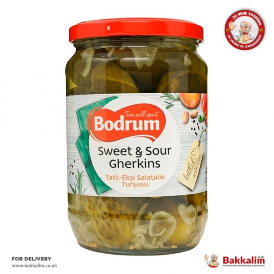 Bodrum Sweet And Sour Gherkins 680 G - TURKISH ONLINE MARKET UK - £2.59