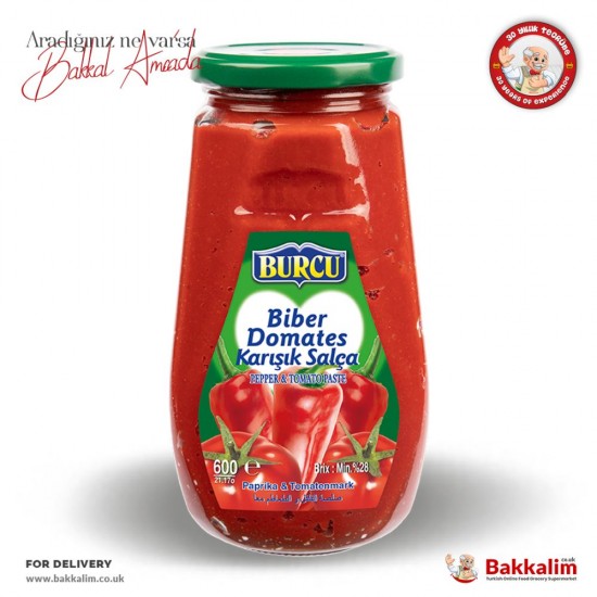 Burcu Pepper And Tomato Paste 600g - TURKISH ONLINE MARKET UK - £5.19