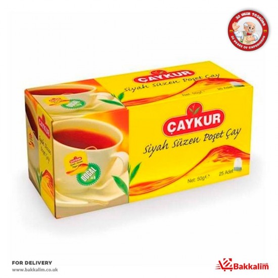 Çaykur 25 Adet Siyah Süzen Poşet Çay - TURKISH ONLINE MARKET UK - £1.99