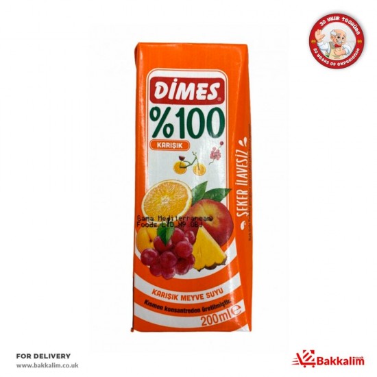 Dimes 200 Ml Mix Fruit Juice - TURKISH ONLINE MARKET UK - £0.59