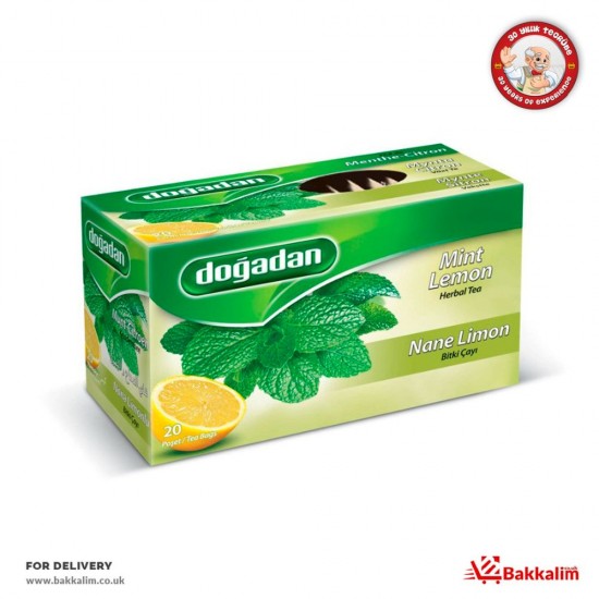 Dogadan 20 Bags Mint Lemon Tea - TURKISH ONLINE MARKET UK - £2.19