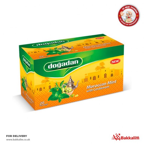 Dogadan 20 Bags Moroccan Mint Tea With Cardamom - TURKISH ONLINE MARKET UK - £1.79