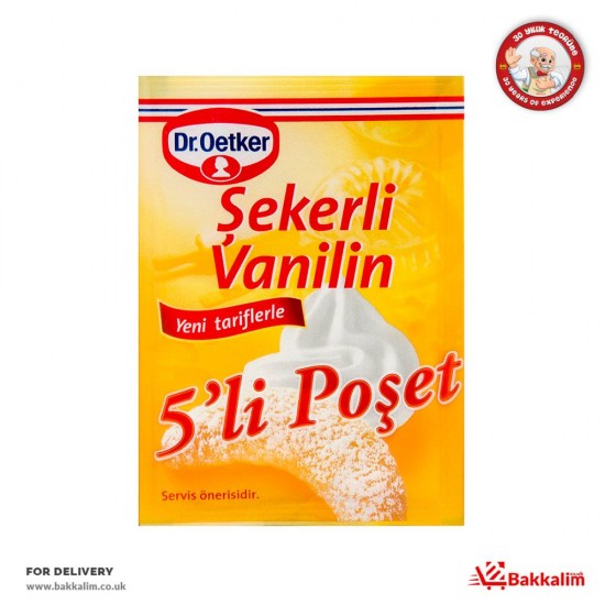 Dr Oetker  5 Pcs 5 Gr Sugar Vanilla Powder - TURKISH ONLINE MARKET UK - £0.99