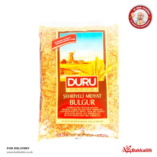 Duru 1000 Gr Medium Coarse Bulgur With Vermicelli - TURKISH ONLINE MARKET UK -