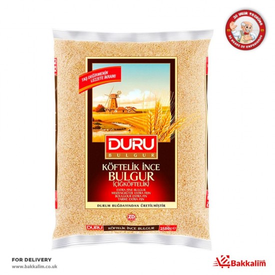 Duru 2500 Gr İnce Bulgur (Çiğköftelik) - TURKISH ONLINE MARKET UK - £6.99