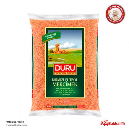 Duru 2500 Gr Yerli Kırmızı Futbol Mercimek - TURKISH ONLINE MARKET UK - £9.99