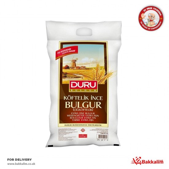 Duru 5000 Gr Köftelik İnce Bulgur (Çiğköftelik) - TURKISH ONLINE MARKET UK - £11.39