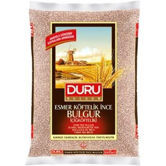 Duru Esmer İnce Bulgur Çiğ Köftelik 2500 Gr - TURKISH ONLINE MARKET UK - £6.49