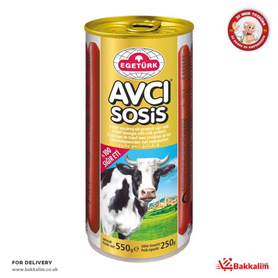 Egetürk Avcı 550 Gr 6 Adet Soyulmuş Sosis - TURKISH ONLINE MARKET UK - £5.19