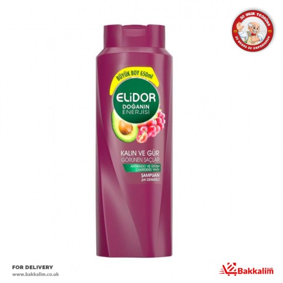 Elidor 650 Ml Thick And Bushy Hair Shampoo - TURKISH ONLINE MARKET UK - £4.99