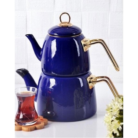 Elite Class Tea Pot Navy Blue - TURKISH ONLINE MARKET UK - £39.99