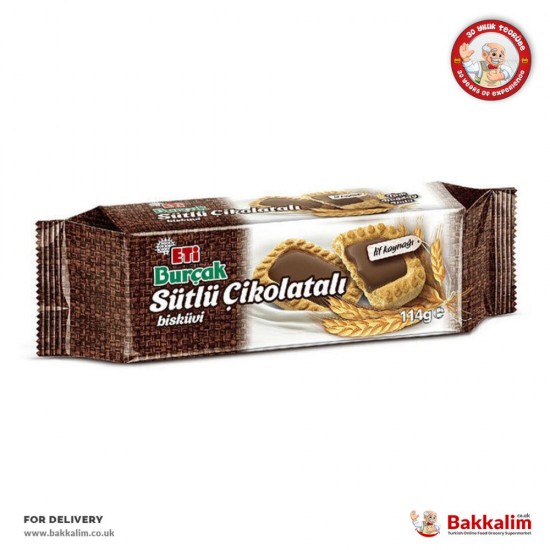 Eti Burçak 114 Gr Sütlü Çikolatalı Bisküvi - TURKISH ONLINE MARKET UK - £0.79