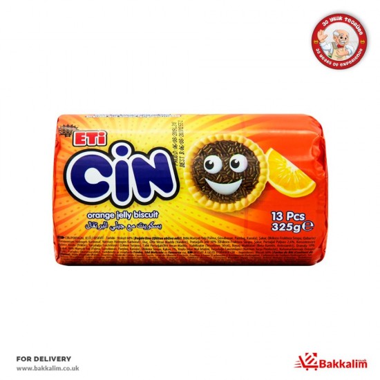 Eti Cin 325 Gr 13 Pcs Orange Jelly Biscuits - TURKISH ONLINE MARKET UK - £2.39