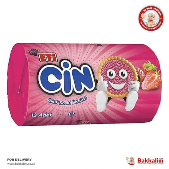 Eti Cin Strawberry Jelly Biscuits 13 Pcs - TURKISH ONLINE MARKET UK - £2.39