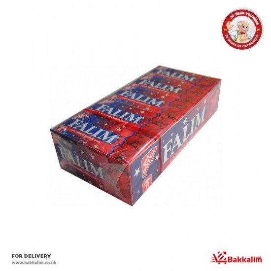 Falim 5 Pcs 20 Pack Strawberry Aromated Sugar Free Chewing Gum - TURKISH ONLINE MARKET UK - £6.49
