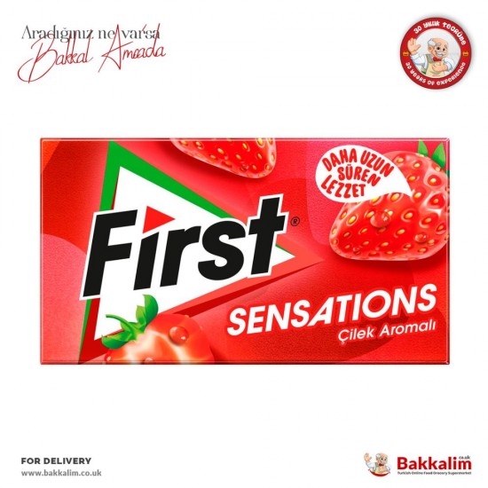 First Sensations 27 G Strawberry Flavored Chewing Gum - TURKISH ONLINE MARKET UK - £1.29