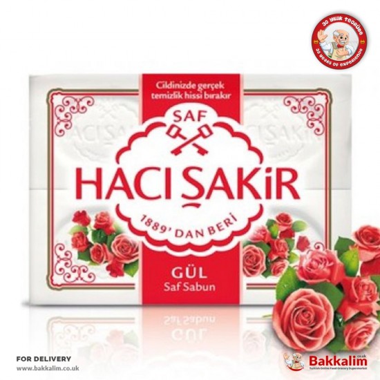 Haci Sakir 600 Gr 4 Pcs Rose Soap - TURKISH ONLINE MARKET UK - £4.99