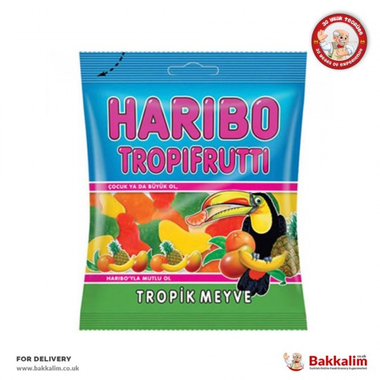 Haribo 100 G Halal Tropical Frutti Jelly Candy - TURKISH ONLINE MARKET UK - £1.79