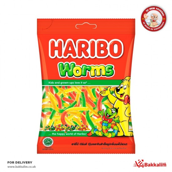 Haribo 80Gr Worms Fruit Mix Helal - TURKISH ONLINE MARKET UK - £1.29