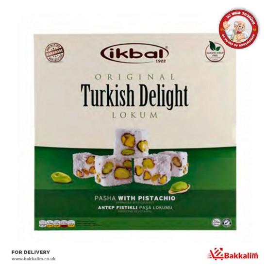 Ikbal 350 Gr Turkish Delight Pasha With Pistachio - TURKISH ONLINE MARKET UK - £6.49