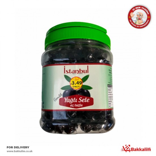 Istanbul 800 Gr Less Salted Oily Black Olives - TURKISH ONLINE MARKET UK - £5.19