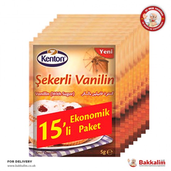 Kenton 15 Pcs Vanillin With Sugar 75 Gr - TURKISH ONLINE MARKET UK - £1.49