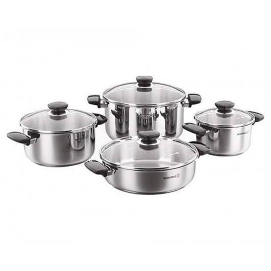 Korkmaz Kappa Casserole Set  8 Pieces A1678 - TURKISH ONLINE MARKET UK - £119.99