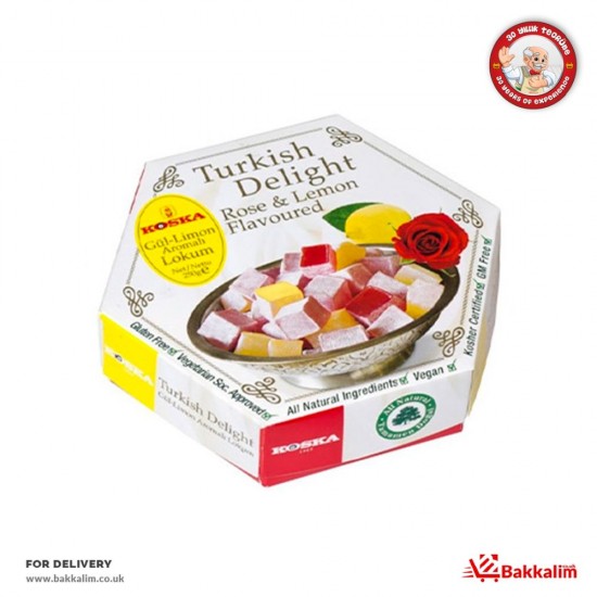 Koska 250 Gr  Turkish Delight Lemon And Rose - TURKISH ONLINE MARKET UK - £2.49