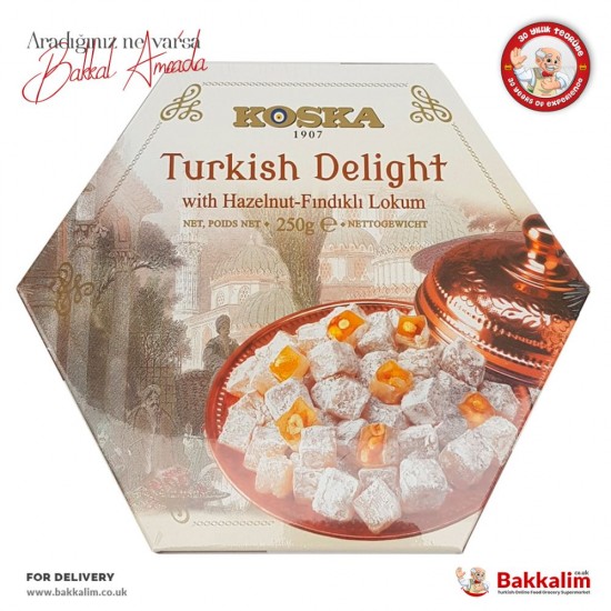 Koska 200 Gr Turkish Delight With Hazelnut - TURKISH ONLINE MARKET UK - £3.59