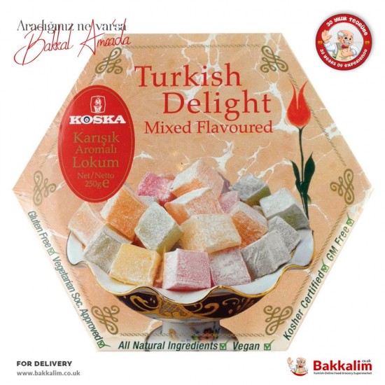 Koska 250 Gr Turkish Delight With Mixed Flavoured - TURKISH ONLINE MARKET UK - £2.19