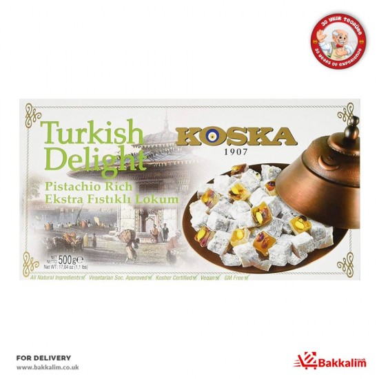 Koska 500 Gr Turkish Delight Pistachio Rich - TURKISH ONLINE MARKET UK - £7.89