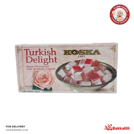 Koska 500 Gr Turkish Delight Rose Flavoured - TURKISH ONLINE MARKET UK - £3.59