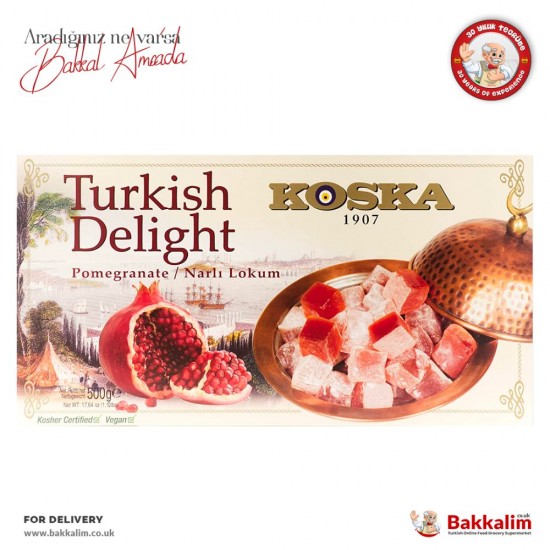 Koska 500 Gr Turkish Delight With Pomegranate - TURKISH ONLINE MARKET UK - £4.99