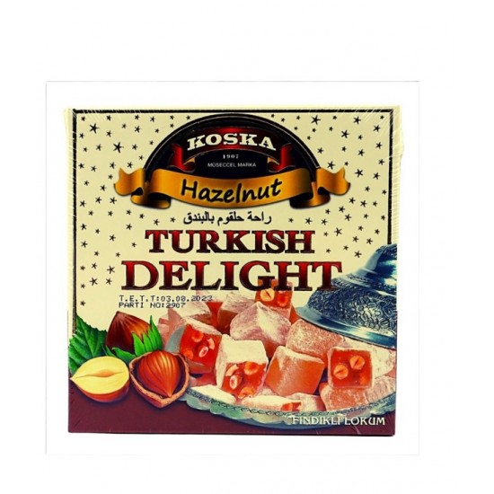 Koska Turkish Delight With Hazelnuts 200 Gr - TURKISH ONLINE MARKET UK - £2.69