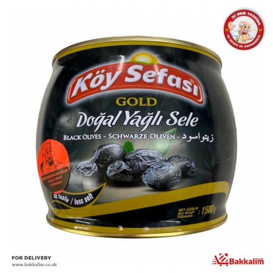 Köy Sefası  1500 Gr Gold Doğal Siyah Zeytin - TURKISH ONLINE MARKET UK - £8.99