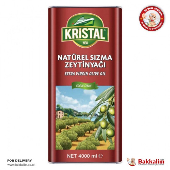 Kristal 4000 Ml Extra Virgin Olive Oil - TURKISH ONLINE MARKET UK - £29.99