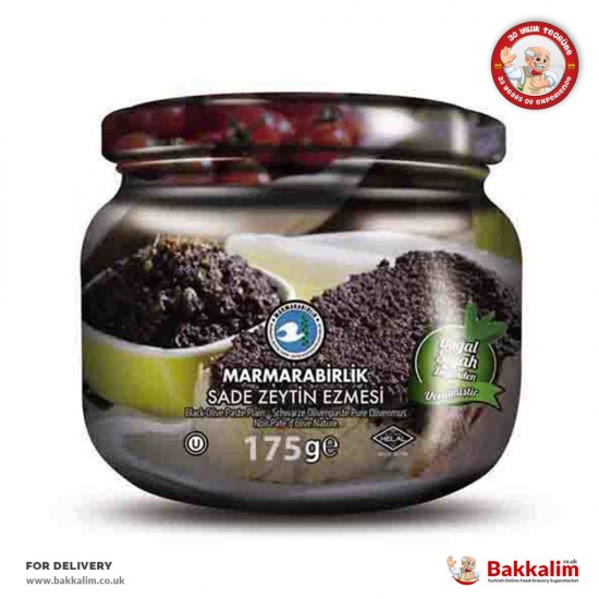 Marmarabirlik 175 Gr Pasta Jar Plain Black Olive - TURKISH ONLINE MARKET UK - £1.79
