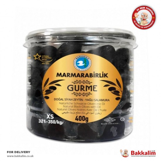 Marmarabirlik 400 Gr XS Gurme Yağlı Siyah Zeytin - TURKISH ONLINE MARKET UK - £3.49