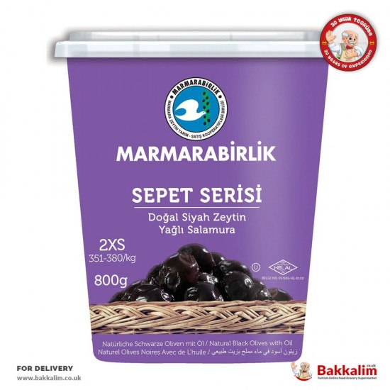 Marmarabirlik 800 Gr 2XS Sepet Serisi Yağlı Salamura Siyah Zeytin - TURKISH ONLINE MARKET UK - £4.69