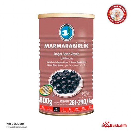 Marmarabirlik 800 Gr M Gemlik Super Natural Black Olives - TURKISH ONLINE MARKET UK - £6.29