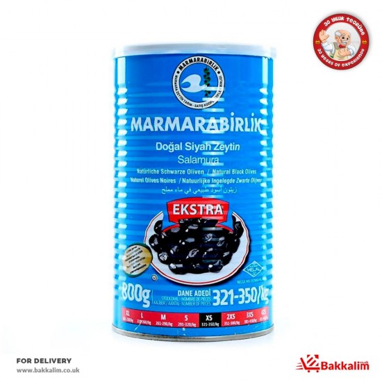 Marmarabirlik 800 Gr Xs  Extra  Naturel Black Olives - TURKISH ONLINE MARKET UK - £4.99