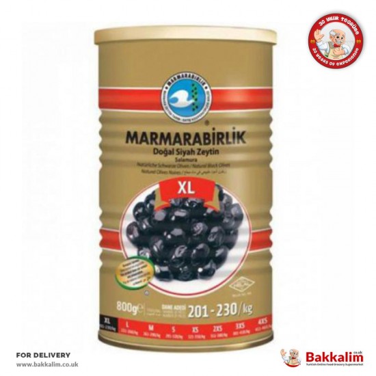 Marmarabirlik Mega 800 Gr XL Gemlik Naturel Black Olives - TURKISH ONLINE MARKET UK - £6.99